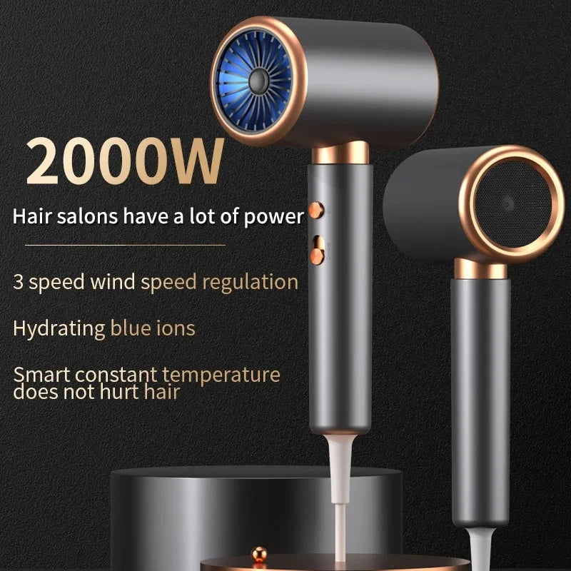 5‑Speed Professional Hair Dryer, Salon‑Grade High Power, Hot Cold Air Negative Ionic Blow Dryer